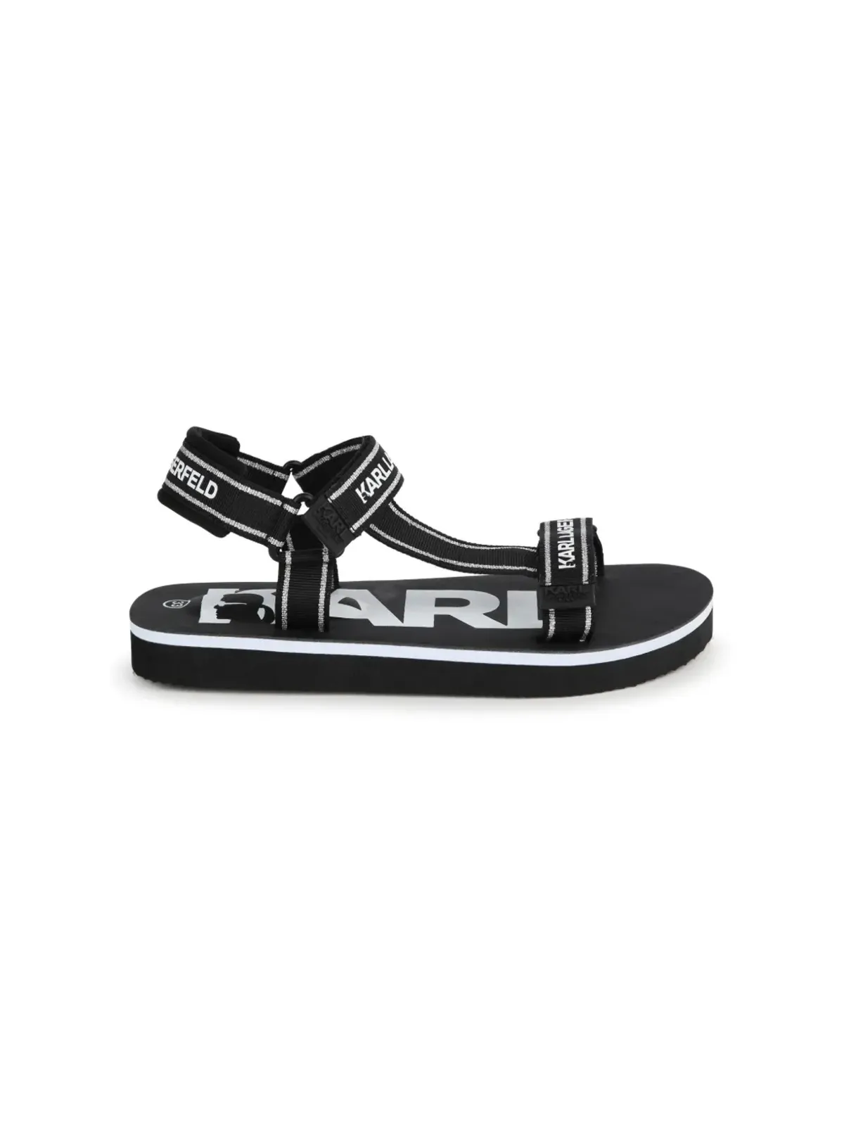 Karl Lagerfeld Kids ロゴプリント オープントゥ サンダル - 画像2