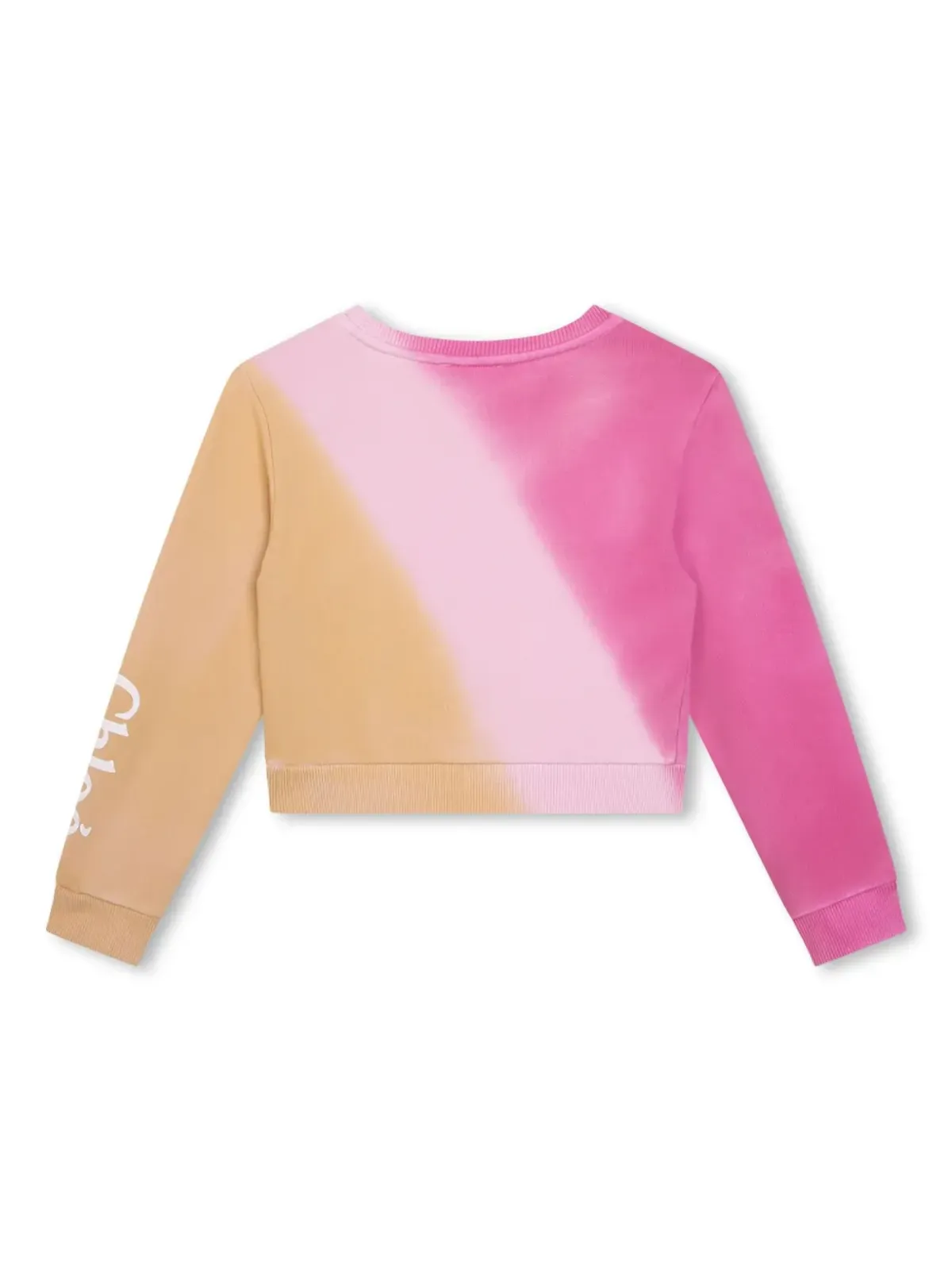 Chloé Kids タイダイプリント オムブレ スウェットシャツ ピンク - 画像2
