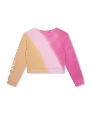 Chloé Kids タイダイプリント オムブレ スウェットシャツ ピンク - サムネイル2
