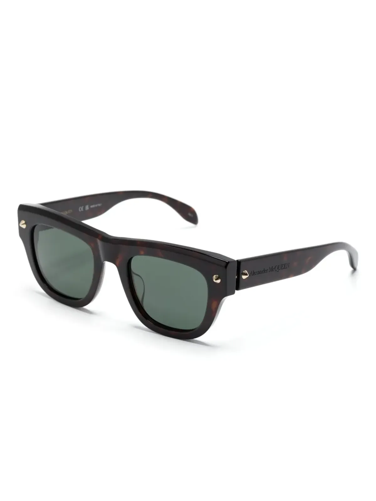 Alexander McQueen Eyewear スタッドディテール付きティントサングラス - ブラウン - 画像2