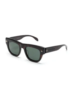 Alexander McQueen Eyewear スタッドディテール付きティントサングラス - ブラウン - サムネイル2