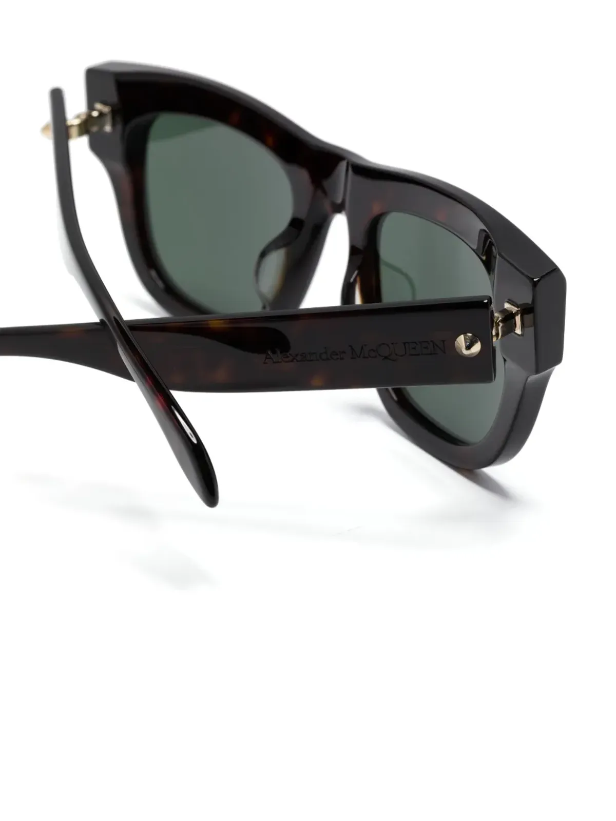 Alexander McQueen Eyewear スタッドディテール付きティントサングラス - ブラウン - 画像3