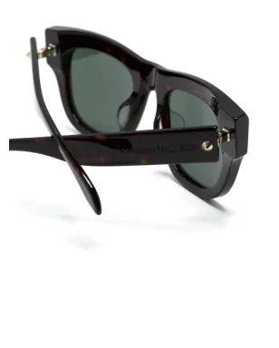 Alexander McQueen Eyewear スタッドディテール付きティントサングラス - ブラウン - サムネイル3