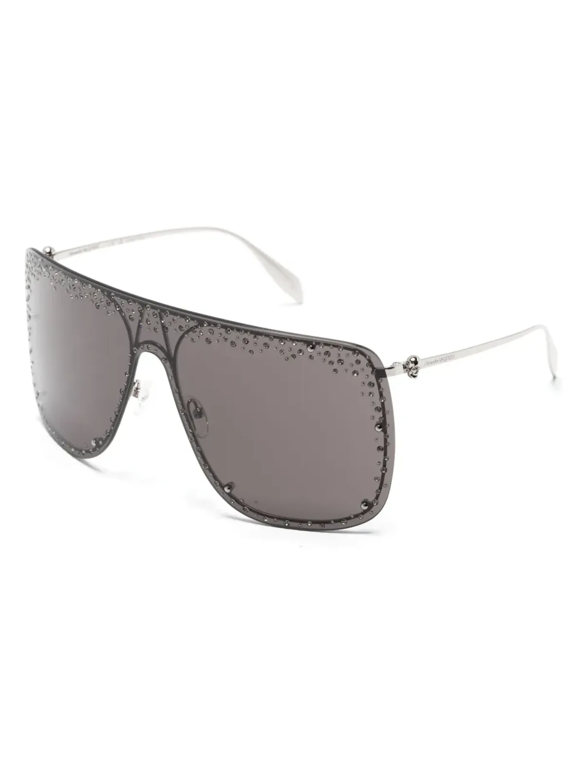 Alexander McQueen Eyewear シールドフレームサングラス（ラインストーン装飾） - 画像2