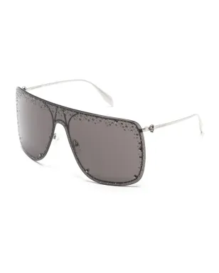 Alexander McQueen Eyewear シールドフレームサングラス（ラインストーン装飾） - サムネイル2