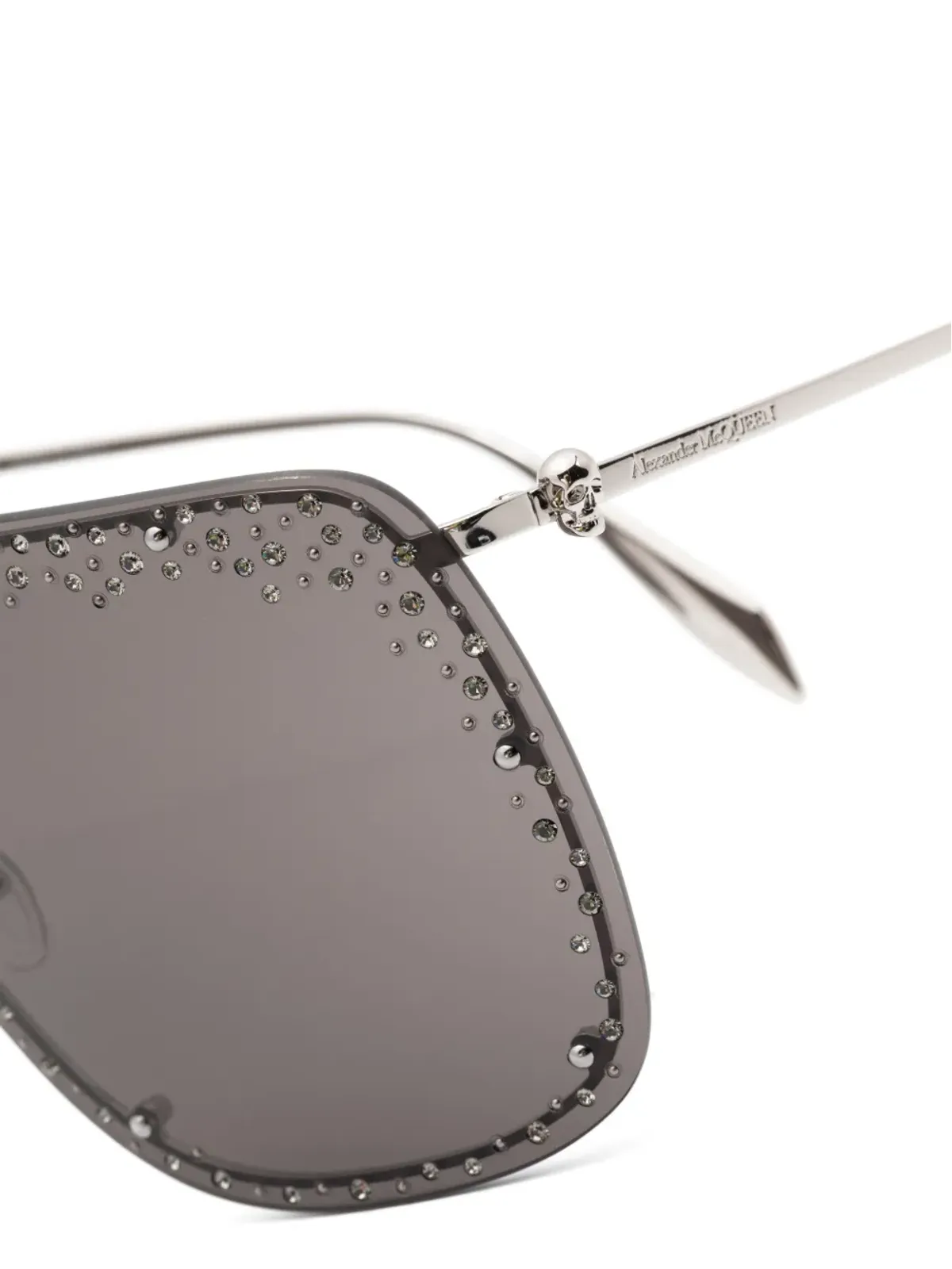 Alexander McQueen Eyewear シールドフレームサングラス（ラインストーン装飾） - 画像3