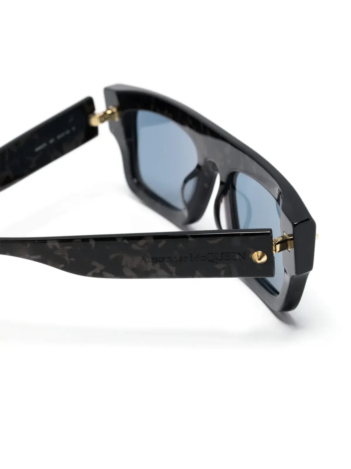 Alexander McQueen Eyewear スパイクスタッドディテールの長方形フレーム サングラス - 画像3