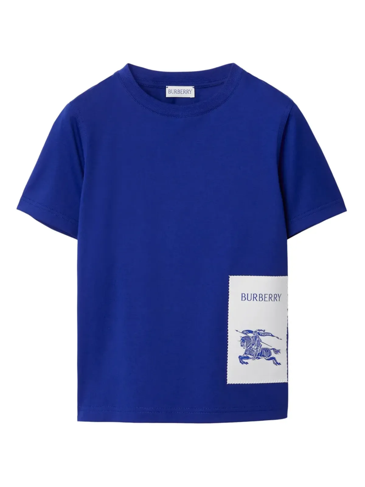 Burberry Kids Equestrian Knight-appliqué cotton T-shirt - Blue - 画像1