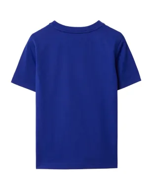 Burberry Kids Equestrian Knight-appliqué cotton T-shirt - Blue - サムネイル2
