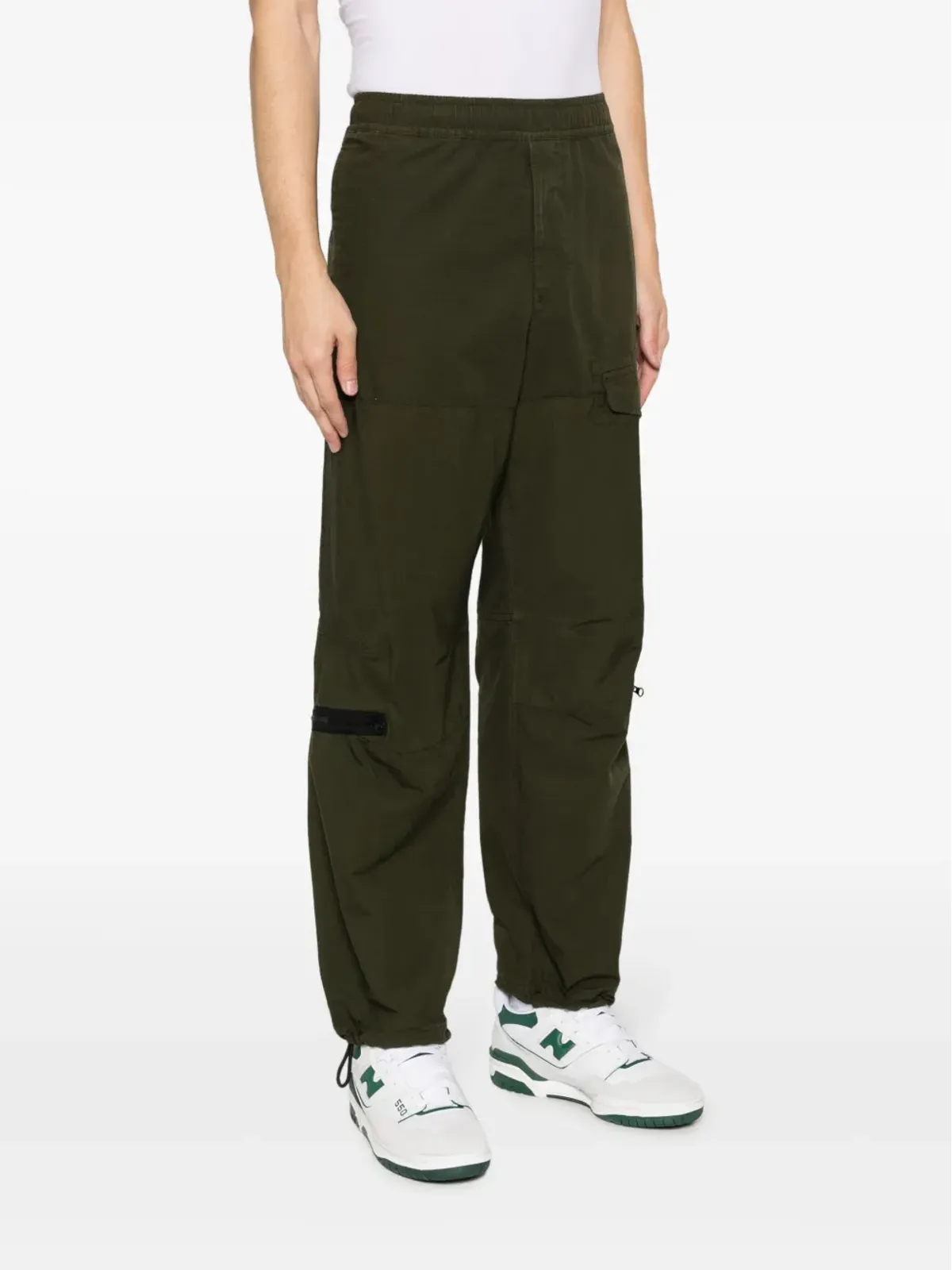 Stone Island テーパードリップストップカーゴパンツ グリーン - 画像3