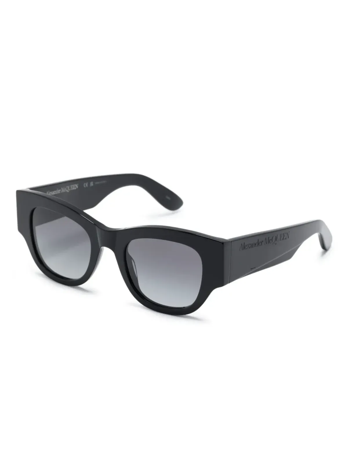 Alexander McQueen Eyewear ウェイファーラー・フレーム サングラス ブラック - 画像2