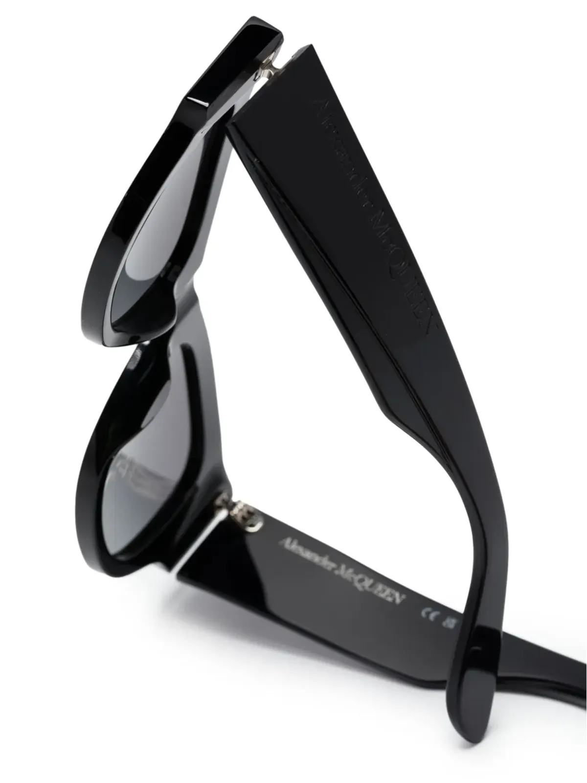 Alexander McQueen Eyewear ウェイファーラー・フレーム サングラス ブラック - 画像3