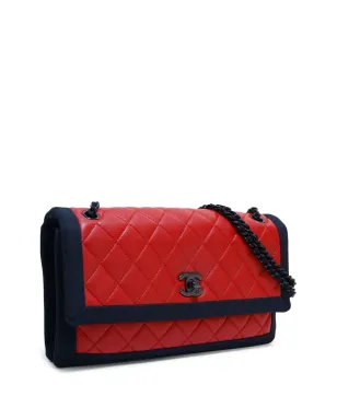 CHANEL ビンテージ 2015 ダイヤモンドキルト フラップショルダーバッグ - レッド - サムネイル3