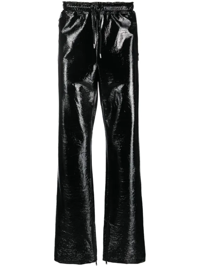Courrèges Courrèges ハイシャイン仕上げストレートレッグパンツ ブラックの商品画像