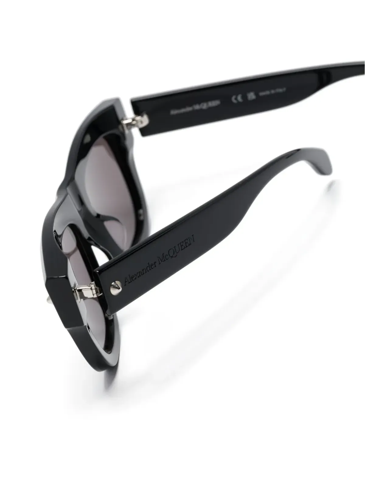 Alexander McQueen Eyewear スパイクスタッドディテールのD-フレーム サングラス - 画像3
