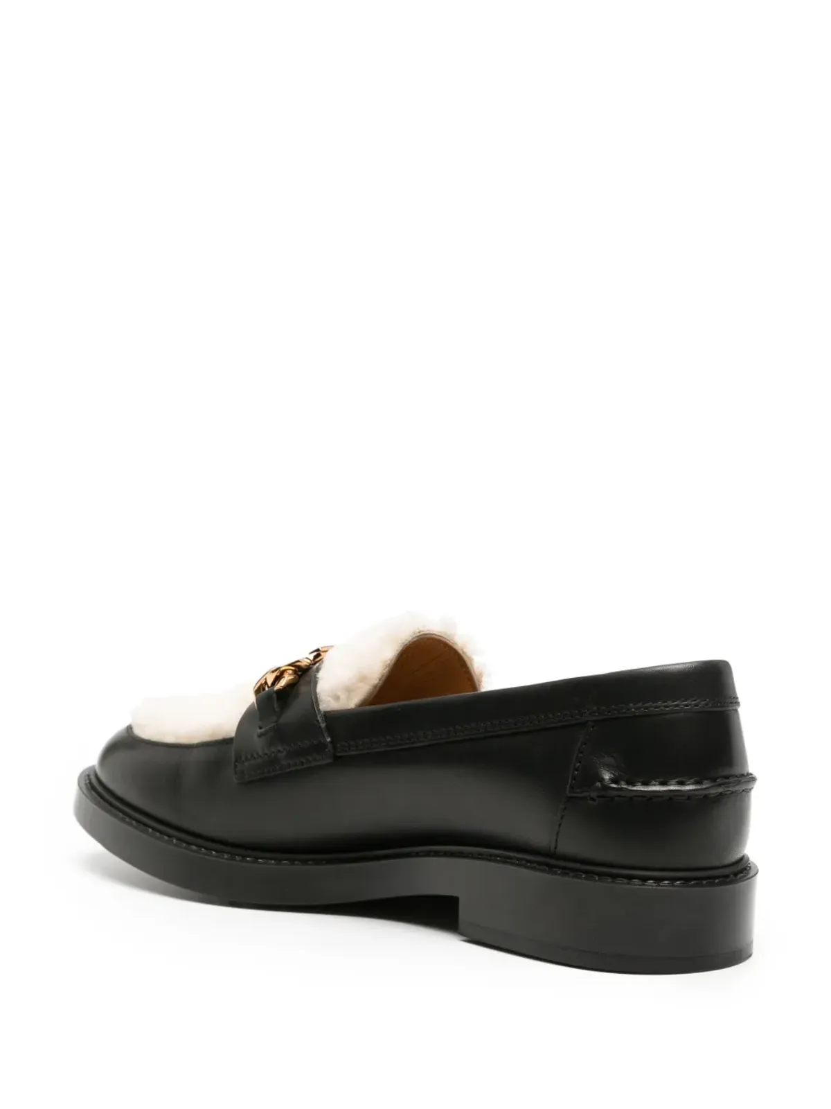 Tod's ロゴチェーン シアリングパネル ローファー - ブラック - 画像3