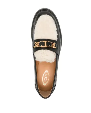 Tod's ロゴチェーン シアリングパネル ローファー - ブラック - サムネイル4