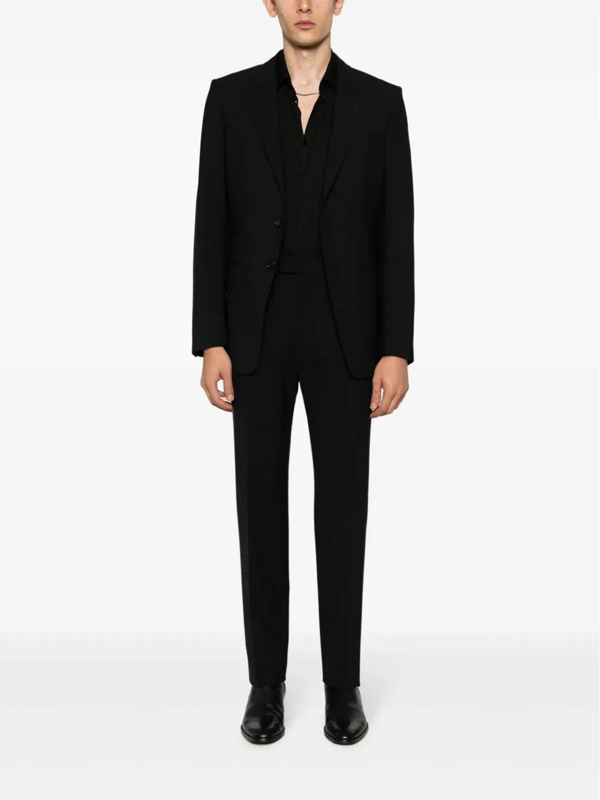 TOM FORD シングルブレスト ウールスーツ ブラック - 画像2