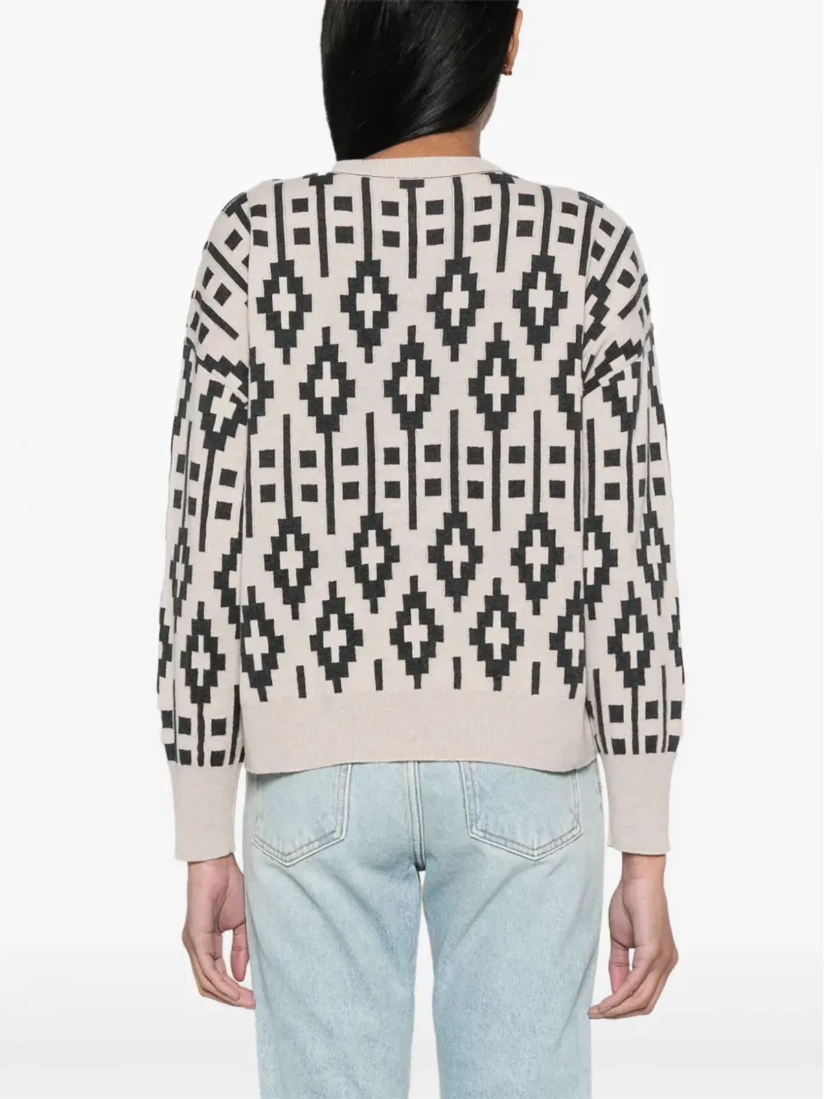 Brunello Cucinelli ジャカード ヴァージンウール混紡ニット - ベージュ系 - 画像4