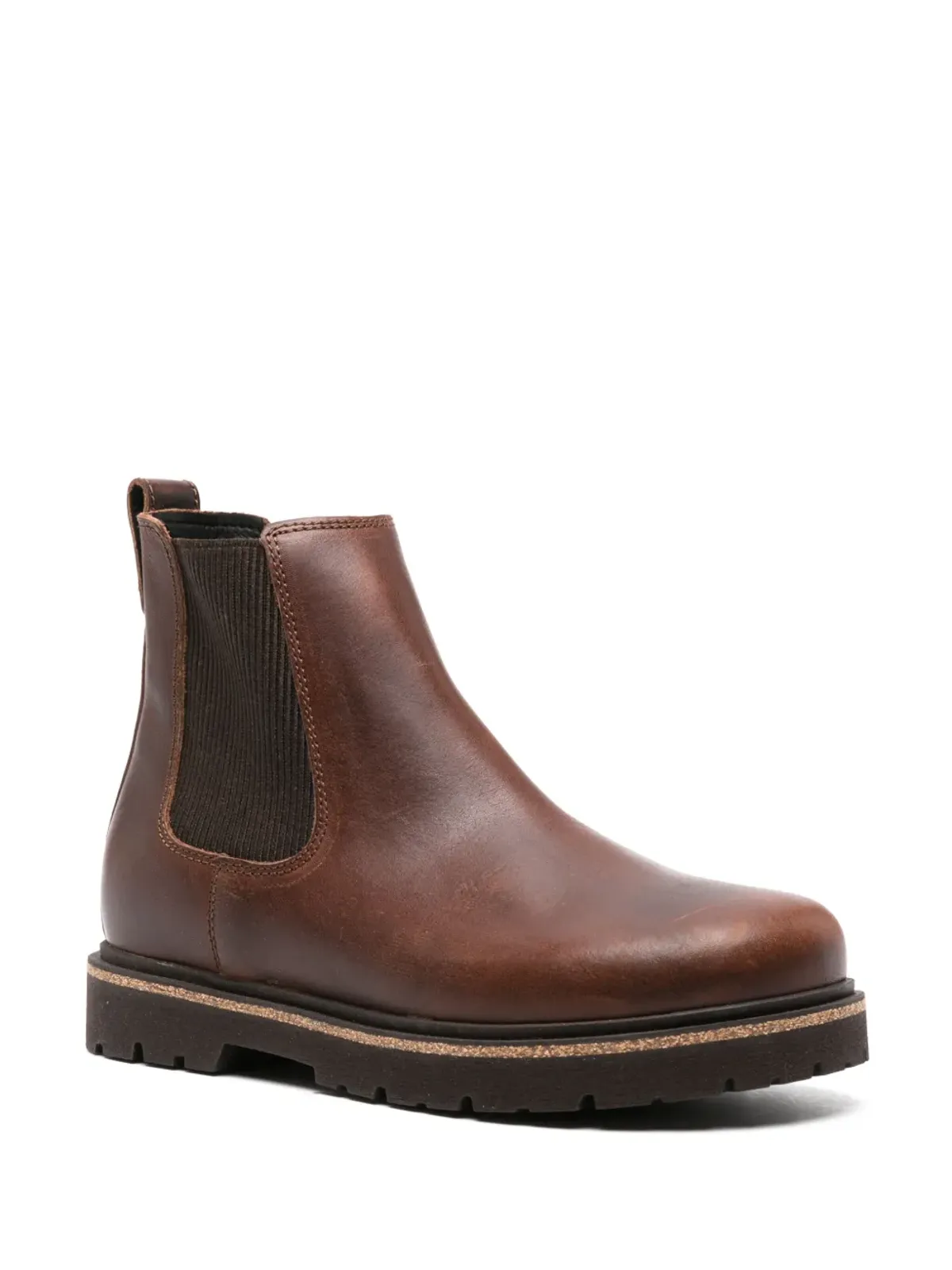 Birkenstock ハイウッド スリップオン レザーブーツ（ブラウン） - 画像2