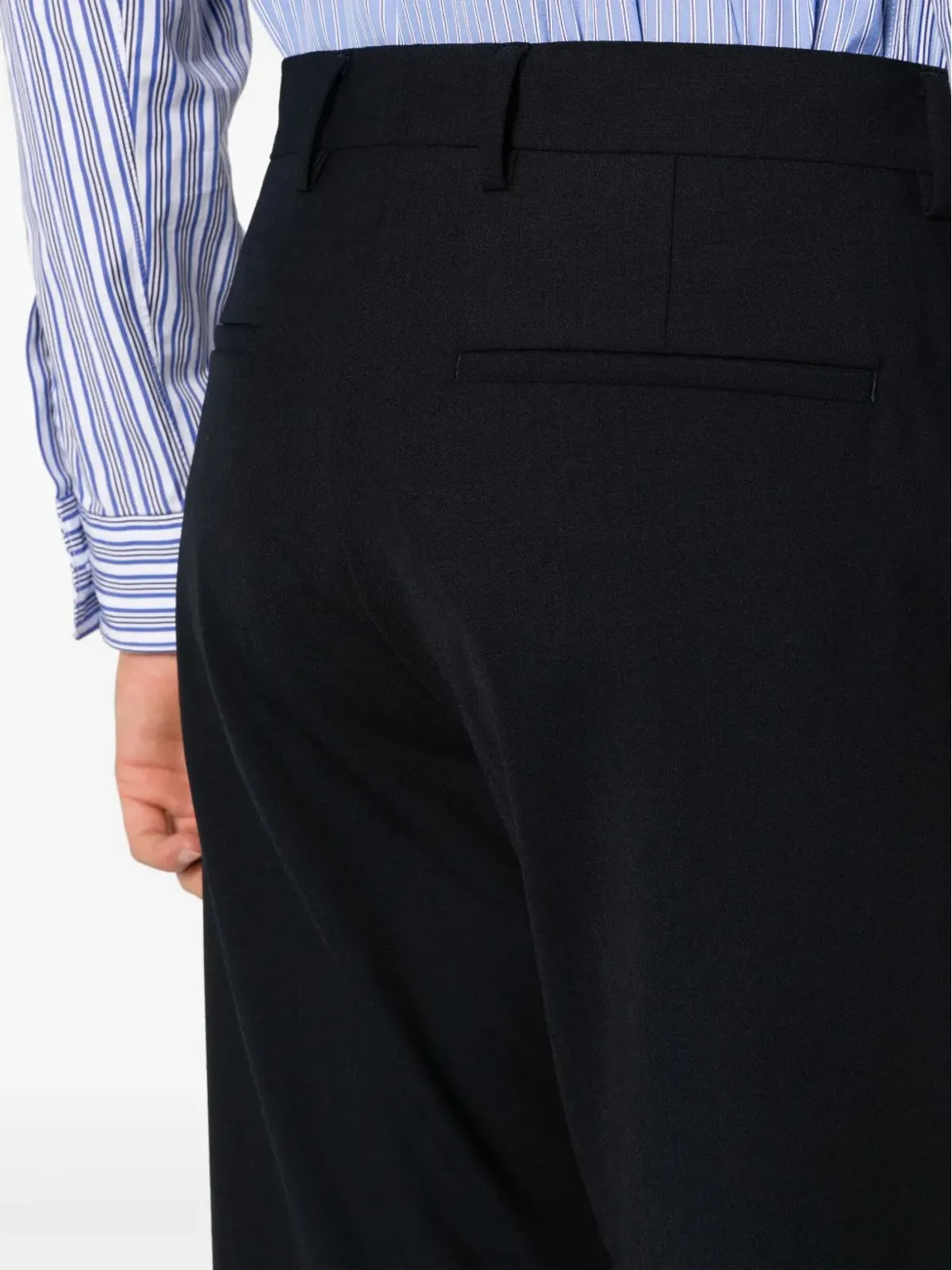 MODES GARMENTS テーラード ミッドライズパンツ ブルー - 画像5