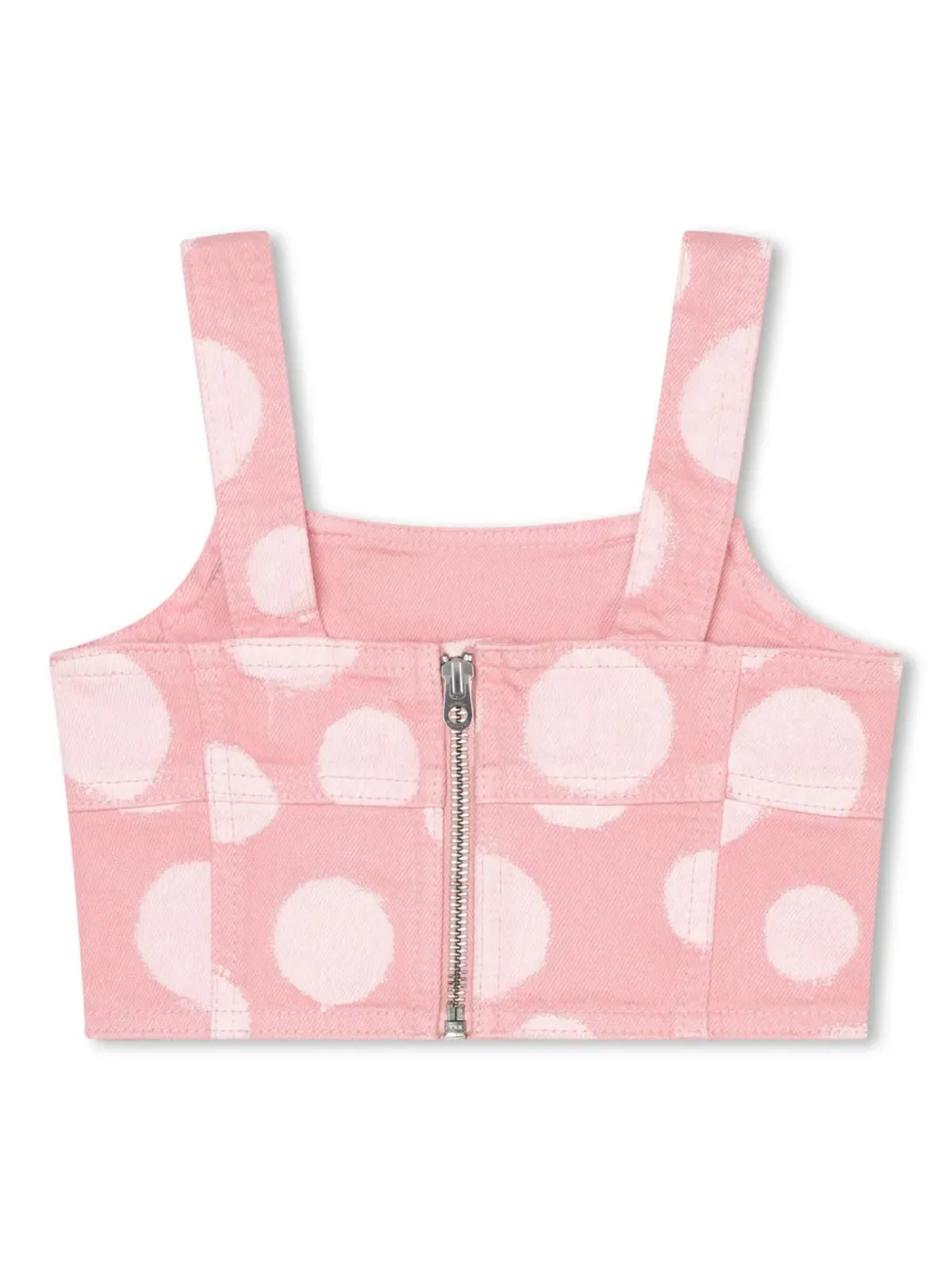 Marc Jacobs Kids ポルカドットツイル クロップトップ - ピンク - 画像2