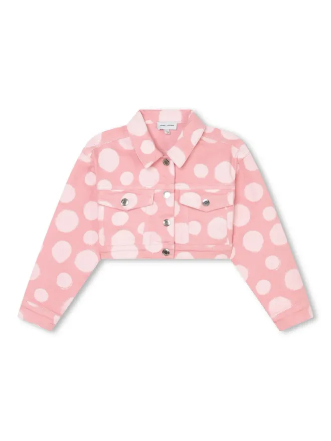 Marc Jacobs Kids Marc Jacobs Kids ポルカドットプリントデニムジャケット - ピンクの商品画像