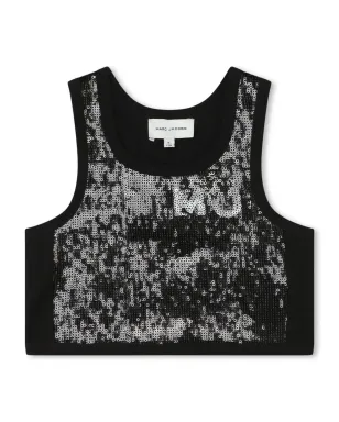 Marc Jacobs Kids スパンコール装飾タンクトップ - Black - サムネイル1