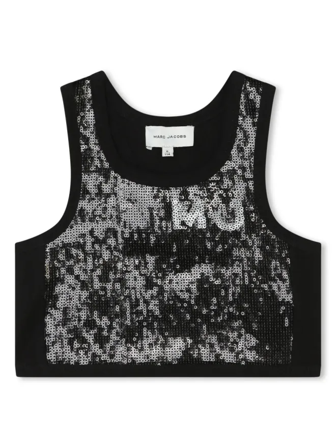 Marc Jacobs Kids Marc Jacobs Kids スパンコール装飾タンクトップ - Blackの商品画像