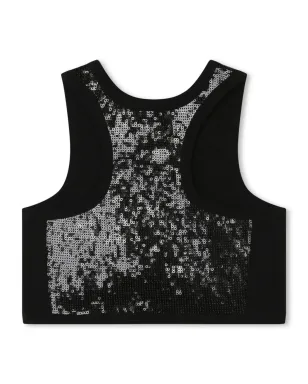 Marc Jacobs Kids スパンコール装飾タンクトップ - Black - サムネイル2