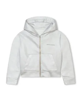 Marc Jacobs Kids メタリック仕上げデニムフードパーカー - サムネイル1