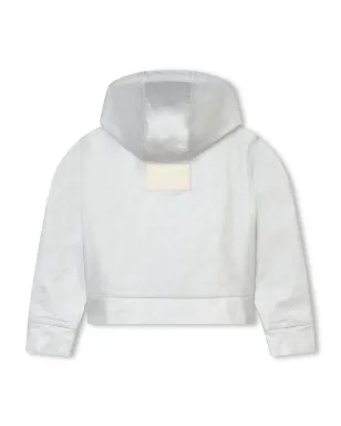 Marc Jacobs Kids メタリック仕上げデニムフードパーカー - サムネイル2