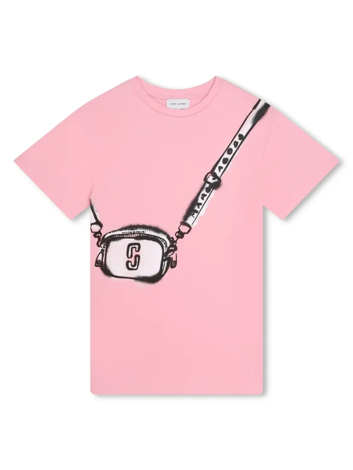 Marc Jacobs Kids ロゴプリント コットンドレス ピンク - 画像1