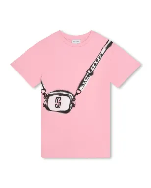 Marc Jacobs Kids ロゴプリント コットンドレス ピンク - サムネイル1