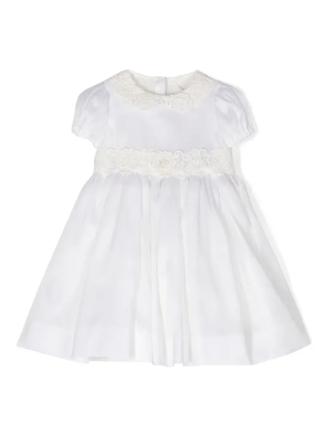 Dolce & Gabbana Kids Dolce & Gabbana Kids レーストリム付きパーティードレス - ホワイトの商品画像