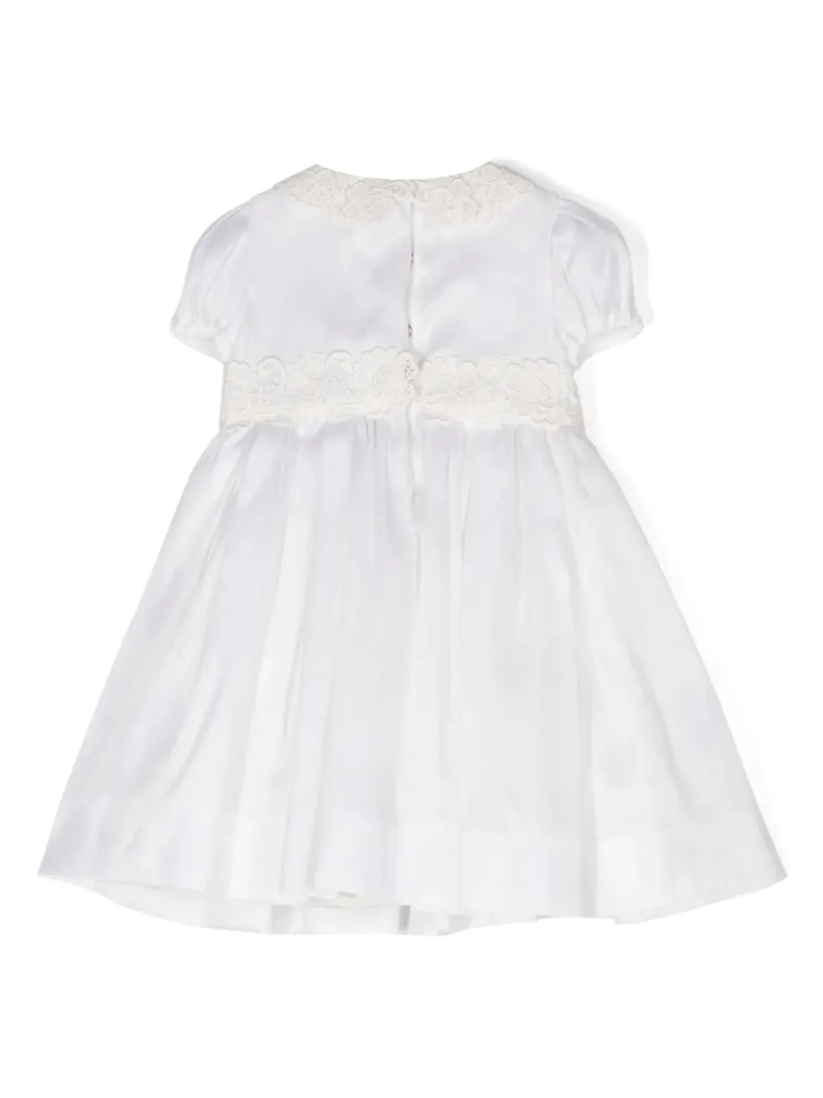Dolce & Gabbana Kids レーストリム付きパーティードレス - ホワイト - 画像2