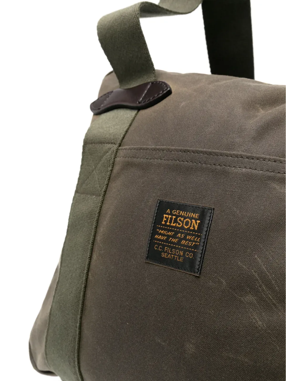 Filson Cloth logo-patch tote bag - Green - 画像4