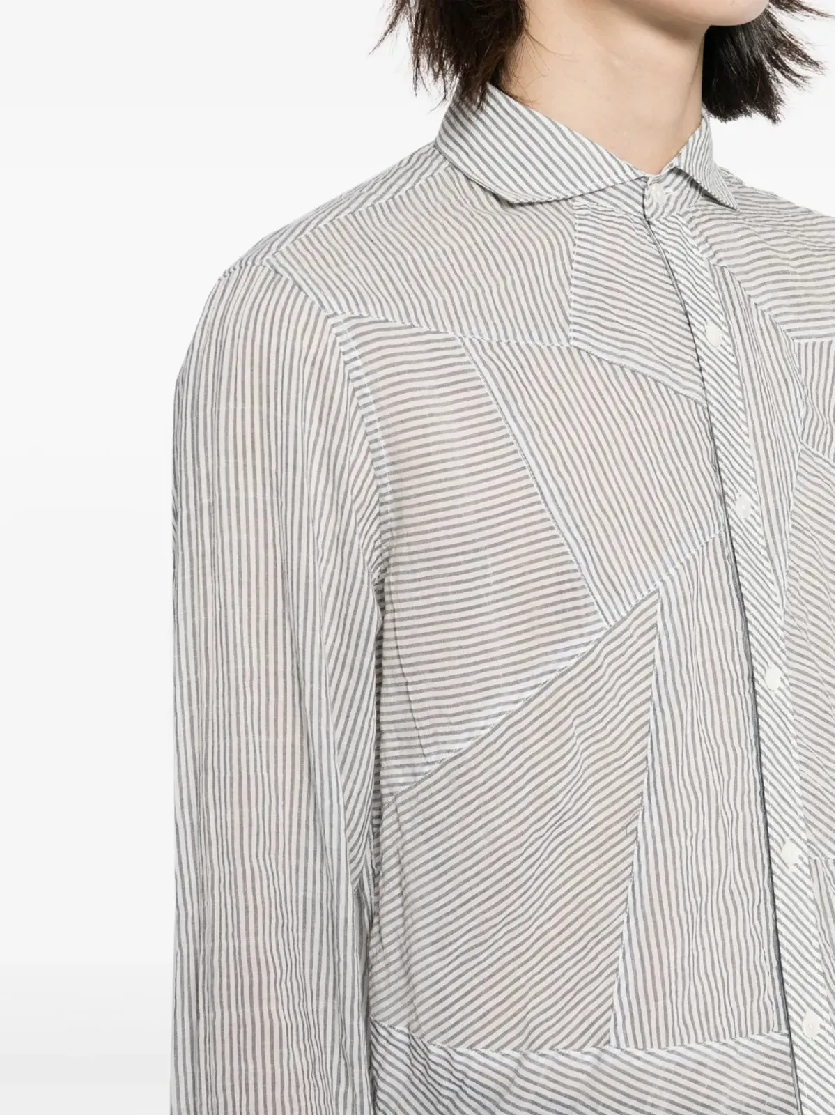 Private Stock Spartacus panelled shirt - Blue - 画像5
