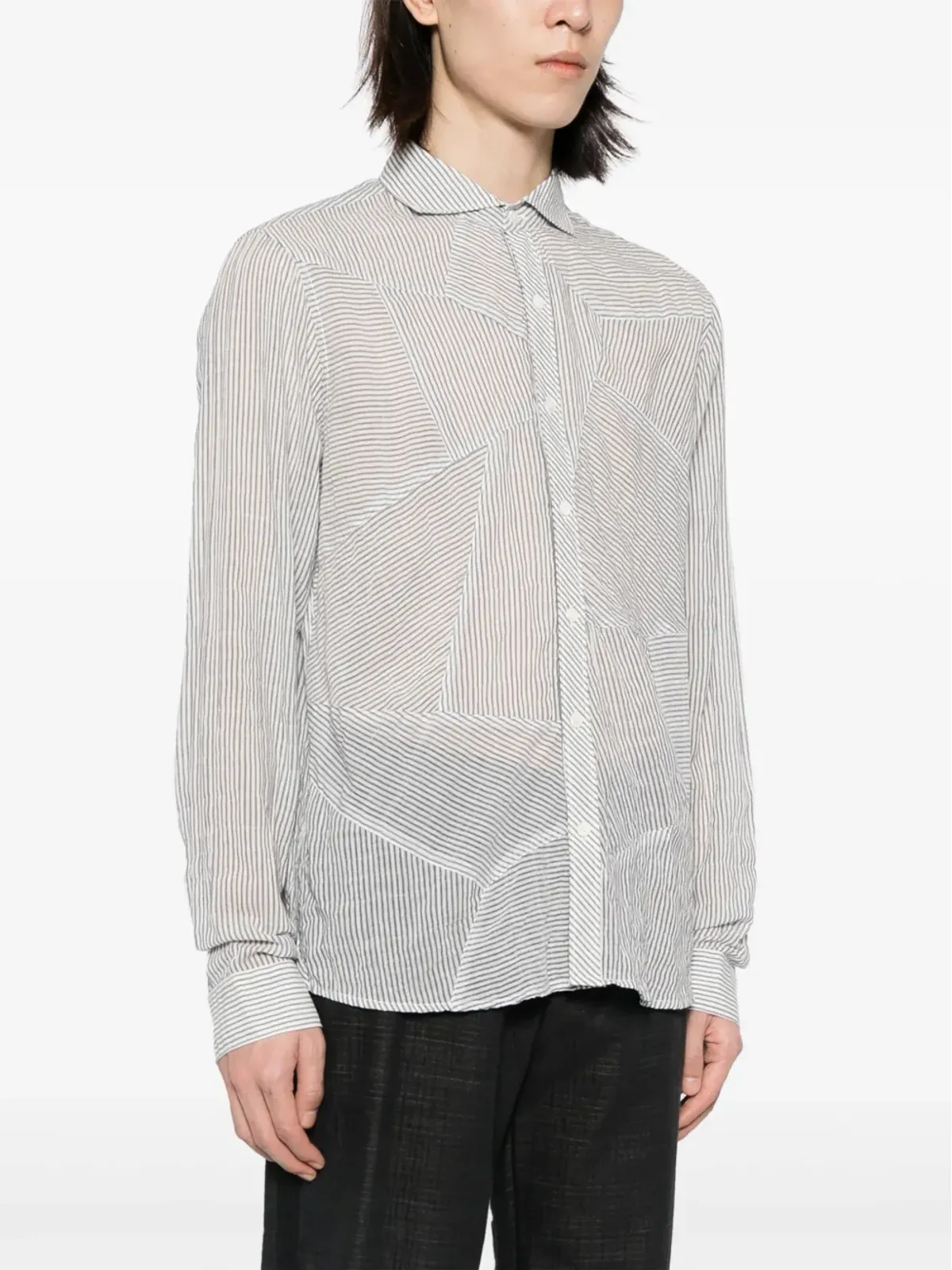 Private Stock Spartacus panelled shirt - Blue - 画像3