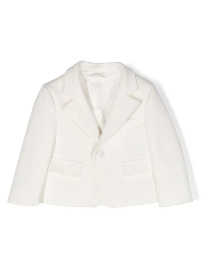 Dolce & Gabbana Kids Dolce & Gabbana Kids シングルブレスト テクスチャード ブレザー - ホワイトの商品画像