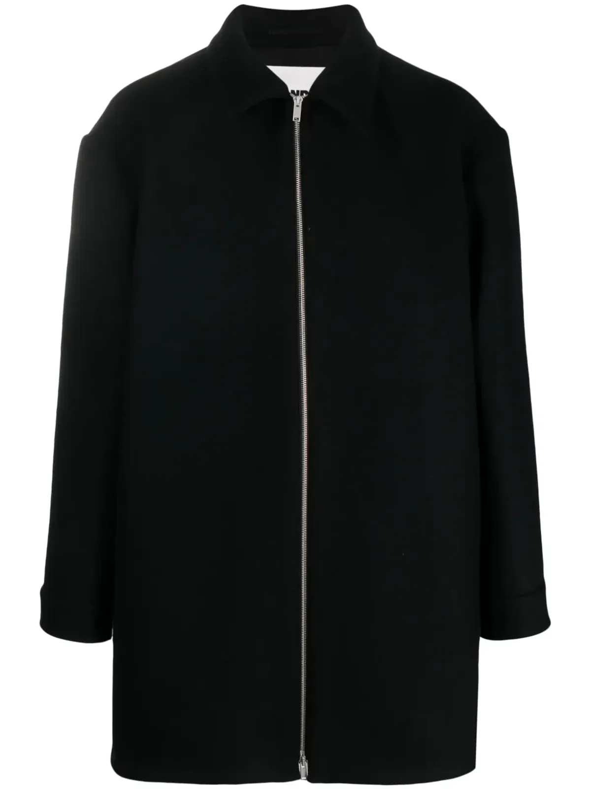 Jil Sander ジップアップ ウールコート ブルー - 画像1