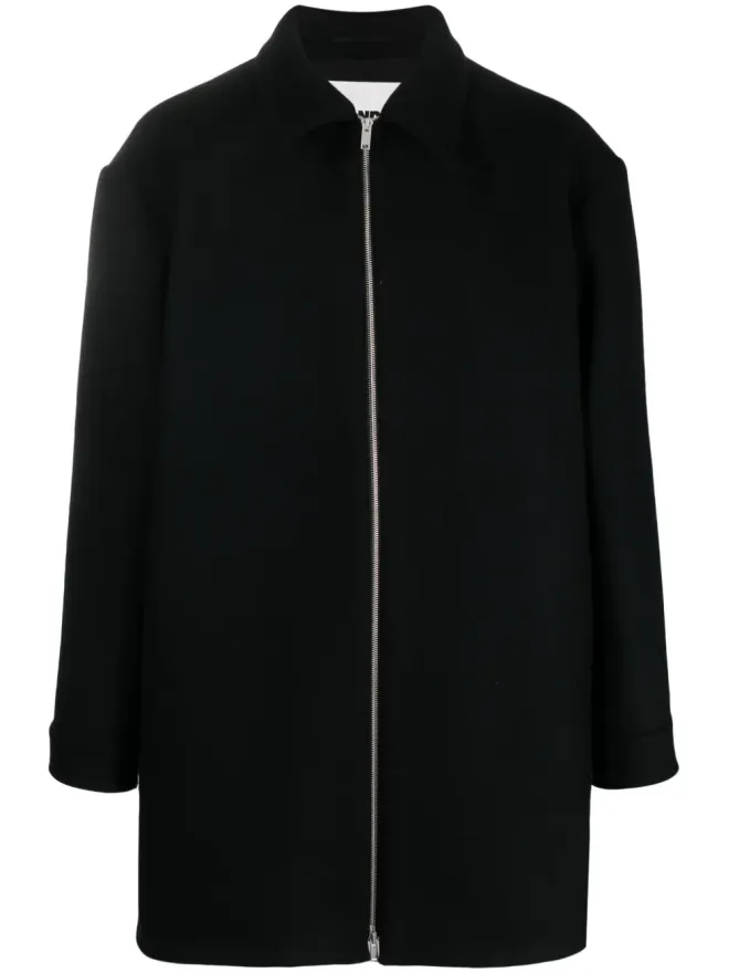 Jil Sander Jil Sander ジップアップ ウールコート ブルーの商品画像