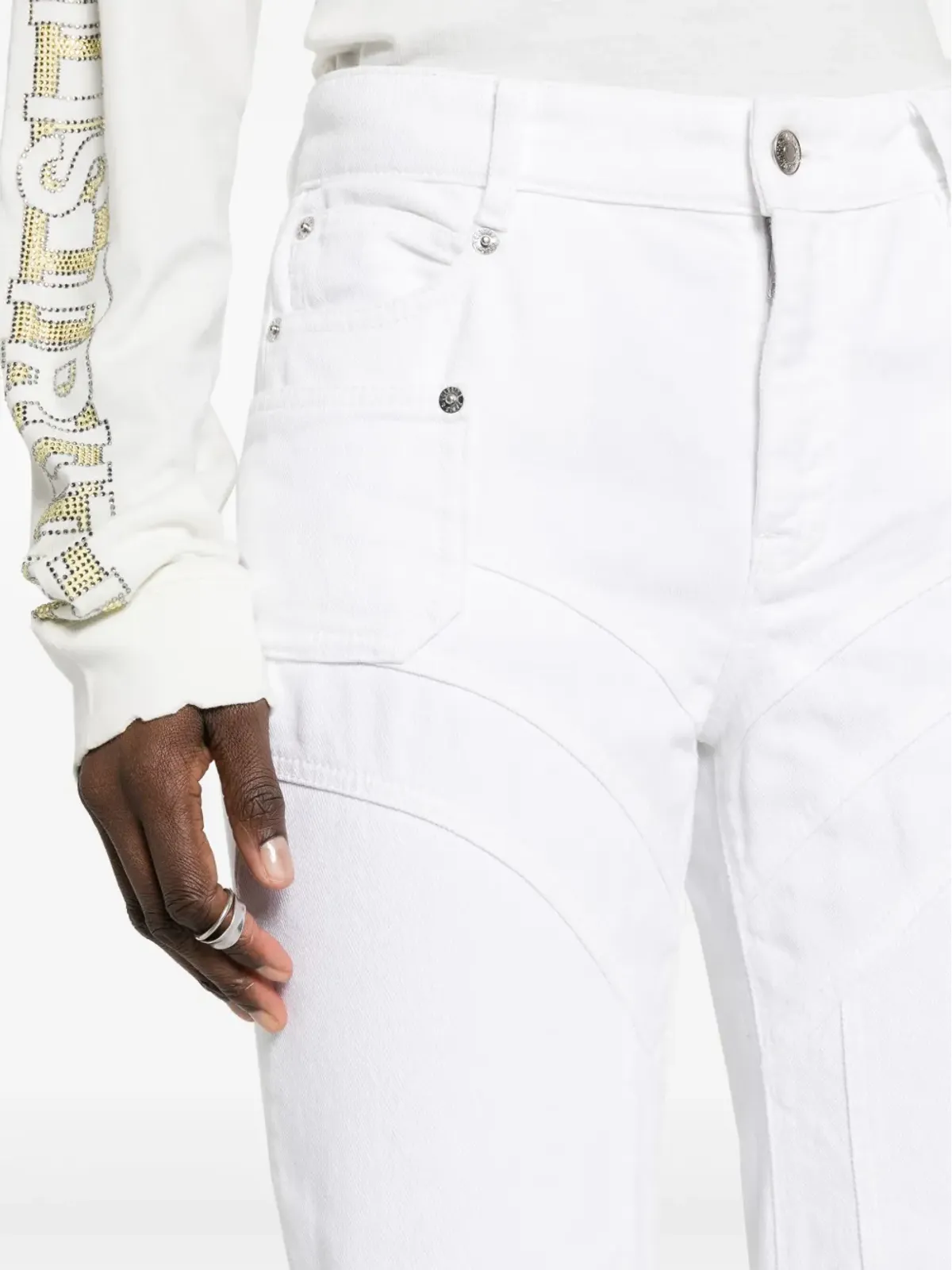 Zadig&Voltaire エルヴィラ ミッド-ライズ フレアジーンズ - White - 画像5