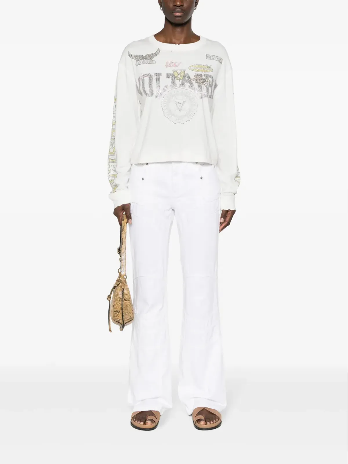 Zadig&Voltaire エルヴィラ ミッド-ライズ フレアジーンズ - White - 画像2