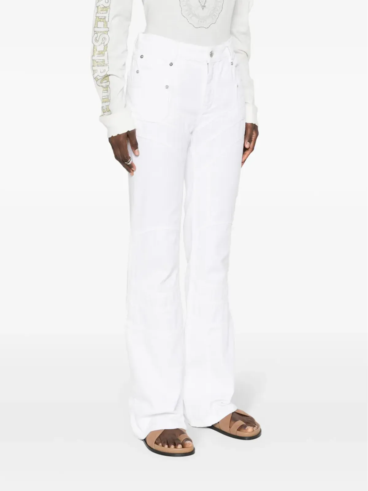Zadig&Voltaire エルヴィラ ミッド-ライズ フレアジーンズ - White - 画像3