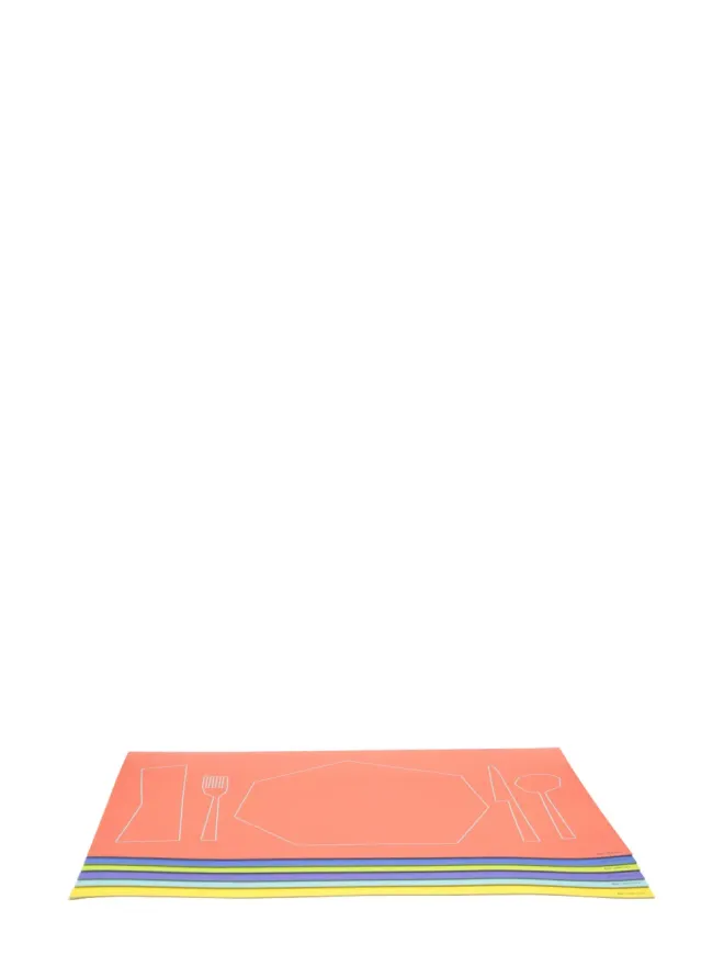 CU I SEEYOU CU I SEEYOU グラフィックプリントのプレートマット（セット6）の商品画像