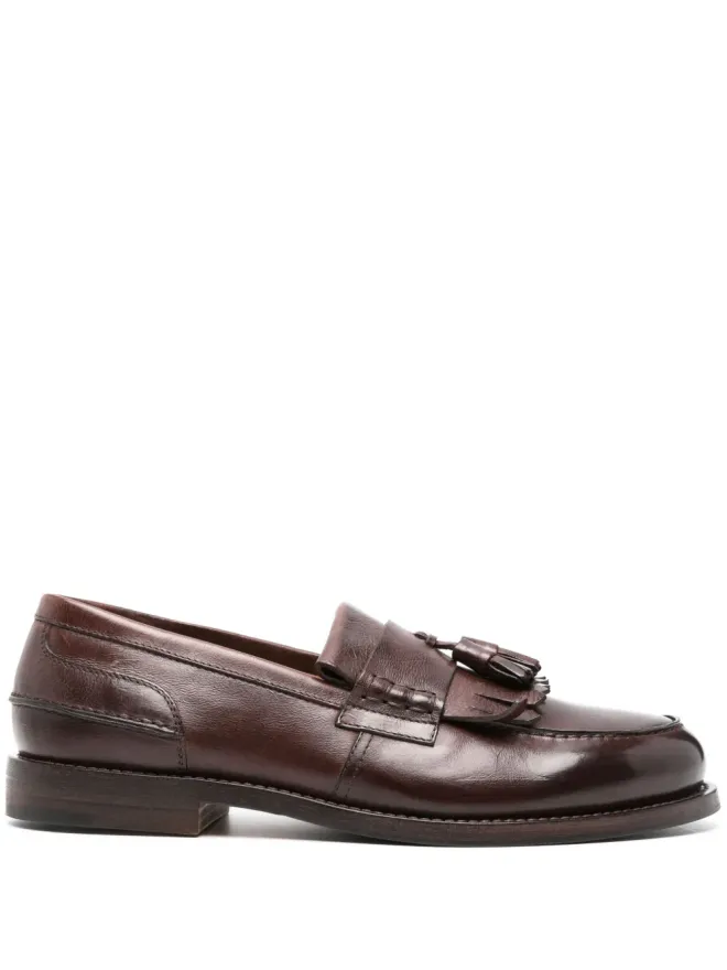 Henderson Baracco Henderson Baracco フリンジ付きタッセルレザー ローファー - Brownの商品画像