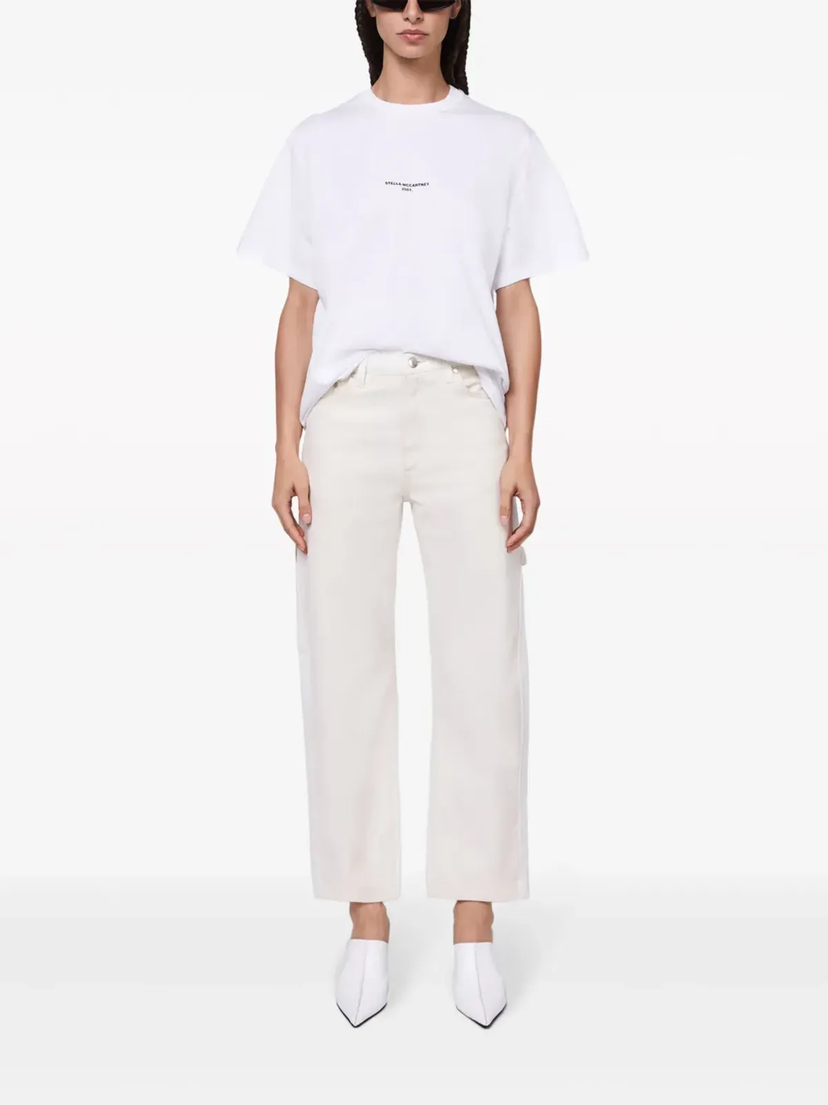 Stella McCartney ハイウエスト クロップド ジーンズ - 画像2
