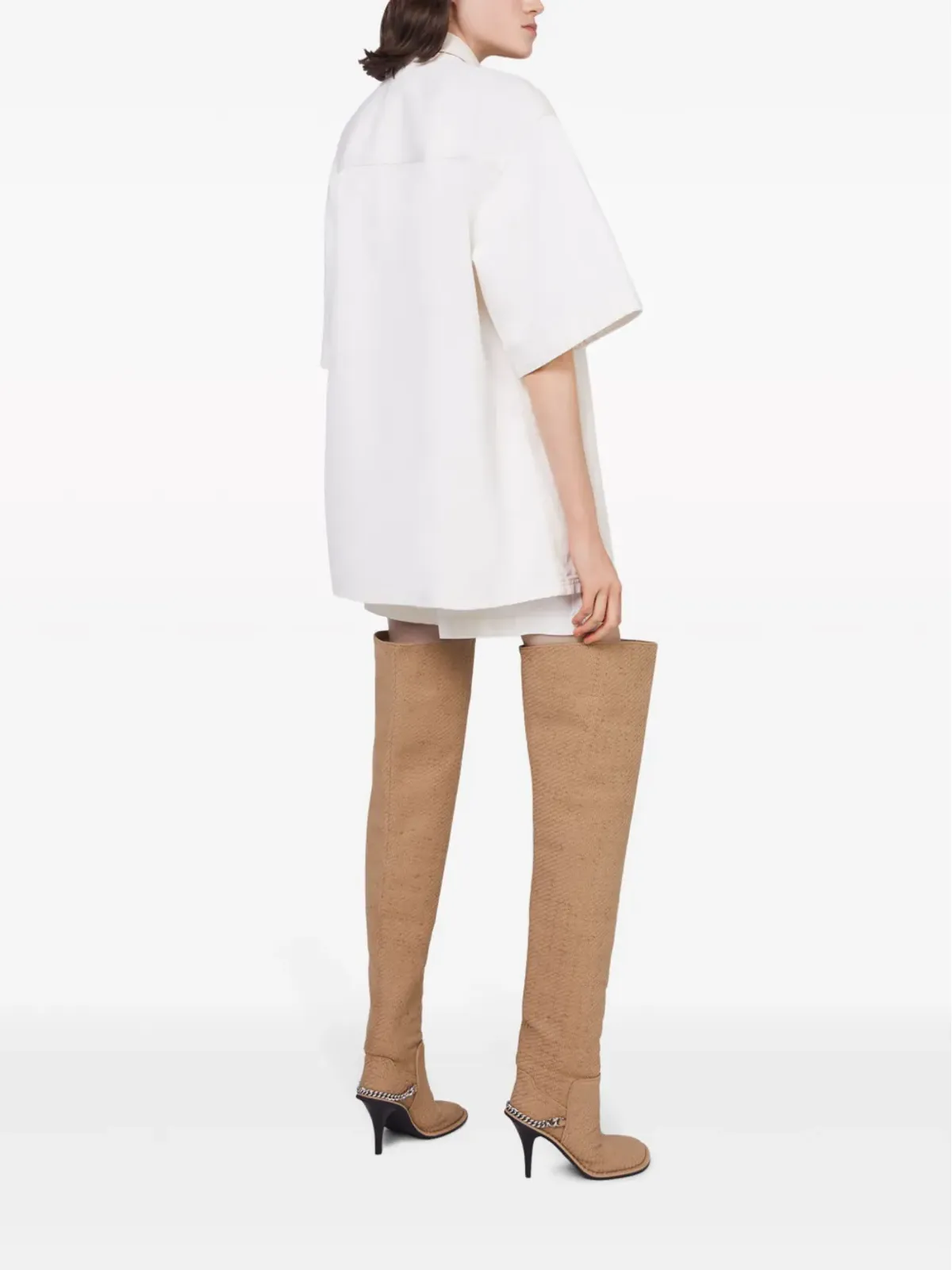 Stella McCartney ユーティリティ半袖デニムシャツ - 画像3