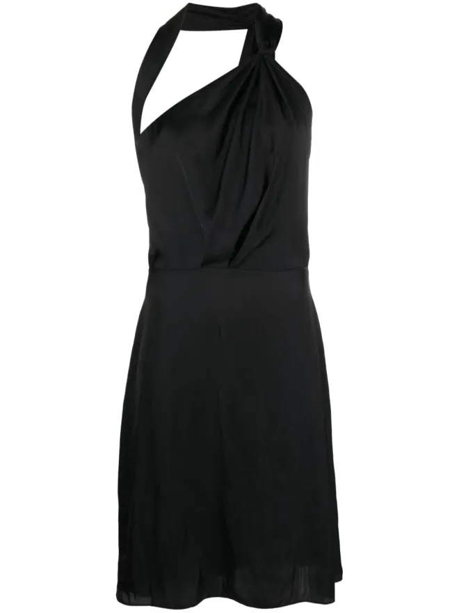 Zadig&Voltaire Zadig&Voltaire Razal pleat-detail satin midi dress - Blackの商品画像